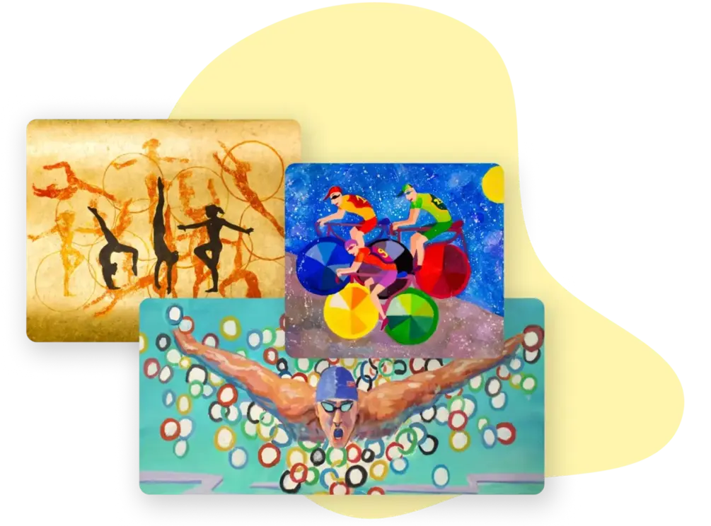 Artwork of Olympic sports